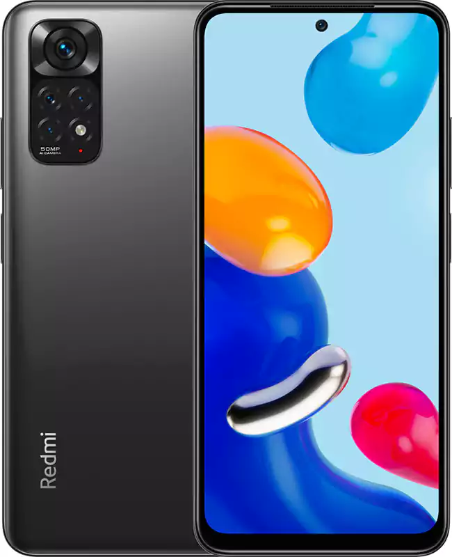 Xiaomi Redmi Note 11 Dual SIM Mobile, 128GB Internal Memory, 4GB RAM, 4G LTE Network, Graphite Gray