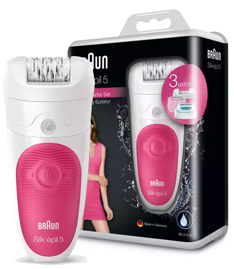 Braun Silk-épil 5 Epilator, For Wet and Dry use, White, SE 5513