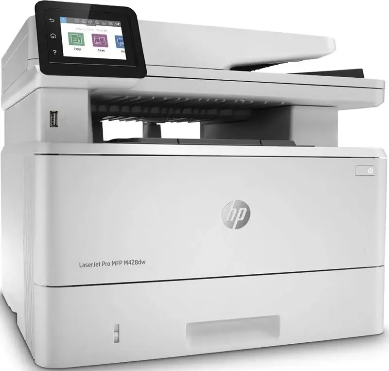 طابعة ليزر اتش بي برو MFP M428dw، الكل في واحد (طباعه - نسخ - مسح ضوئي - البريد الالكتروني)، Wi-Fi، أبيض