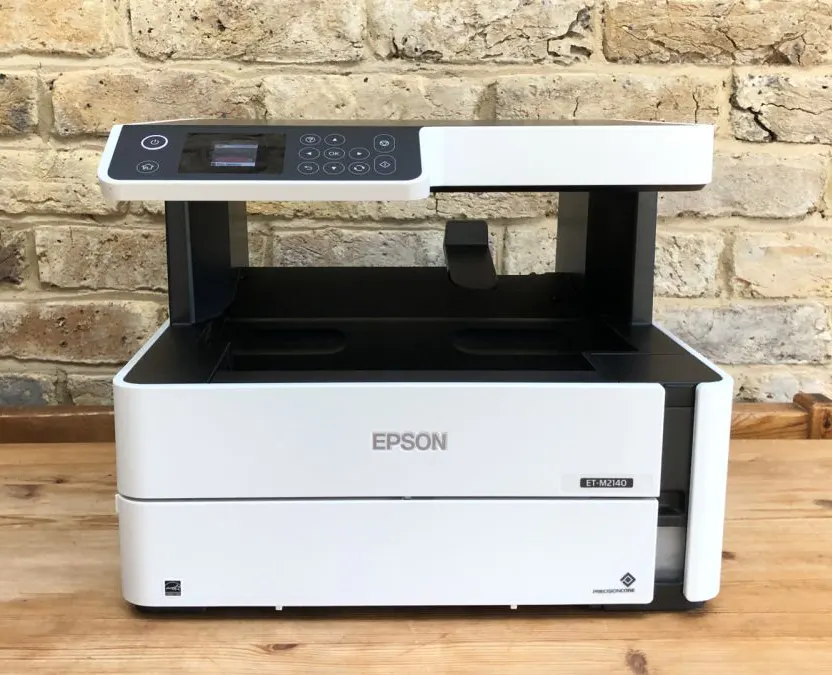 Epson EcoTank M2140 Monochrome Inkjet Printer (Print - Scan - Copy - LCD Screen), White x Black