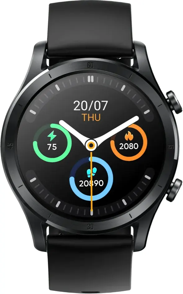 Realme smart watch, Bluetooth, 1.32 Inch Touch Screen, Water Resistant, 380mA battery, Black, TechLife R100