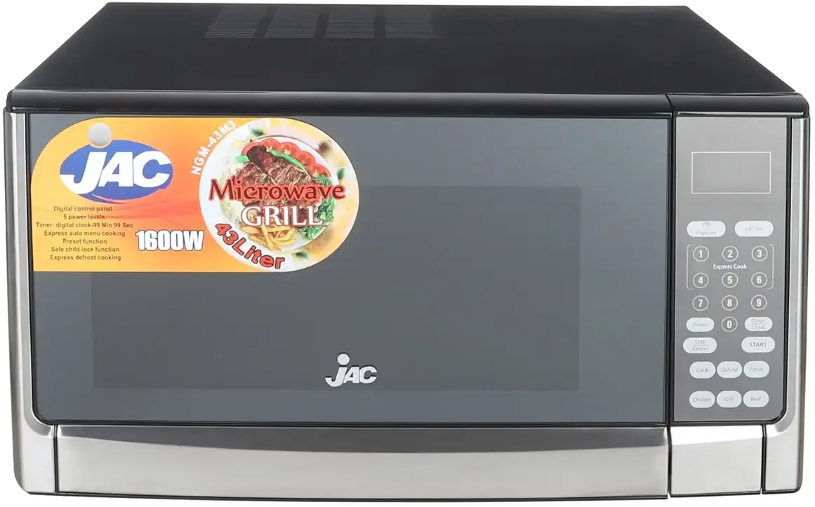 ميكرويف جاك 43 لتر، ديجيتال بشواية، 1400 وات، أسود، NGM-43M3