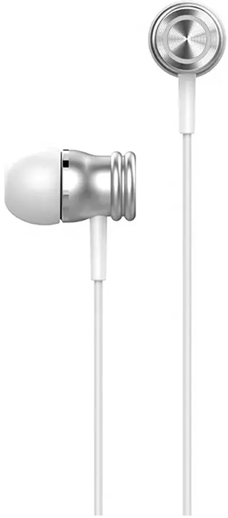 سماعة أذن سلكية هافيت E303P-WH، ميكروفون ، صوت واضح، أزرار تحكم ظاهرة، أبيض