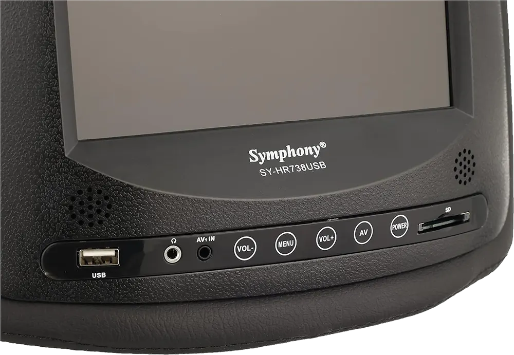 شاشة لكرسي الراكب مخدع سيمفوني ، 7 بوصة، USB، رمادي، SY-738