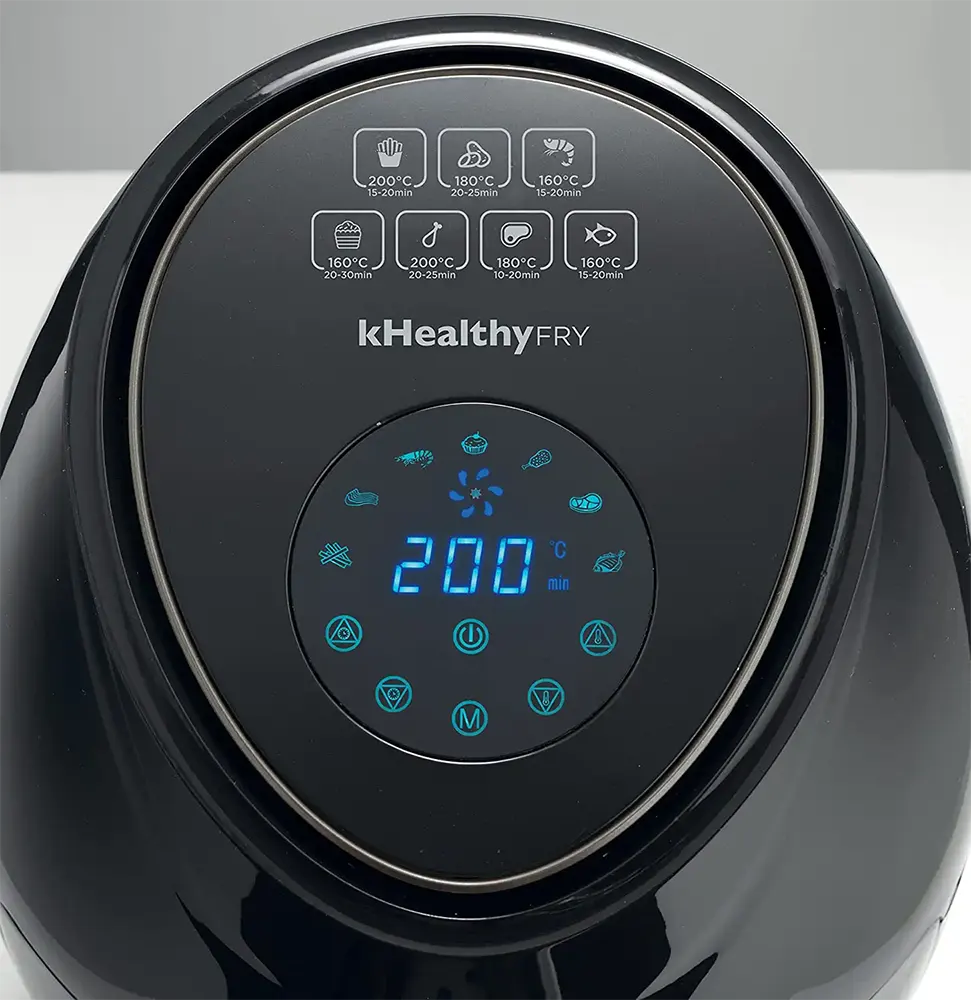 Kenwood Air Fryer Without Oil, 1500 Watt, 4 Liters, Digital Display, Black, HFP31