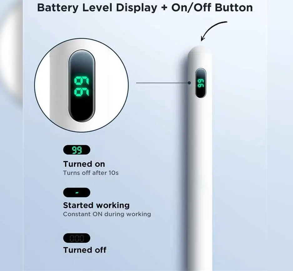 Joyroom Touch Stylus Pen ,Magnetic Wireless Charging, White, JR-X11W