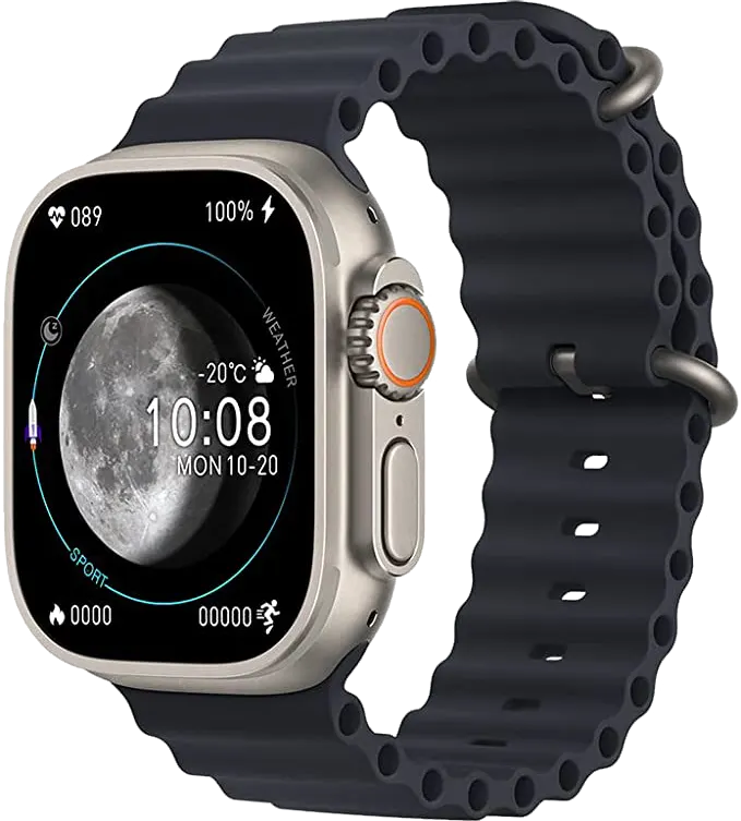 ساعة سمارت HK8 برو ماكس، شاشة لمس 2.0 بوصة، مقاومة للماء، بلوتوث v5.2، متعددة الألوان