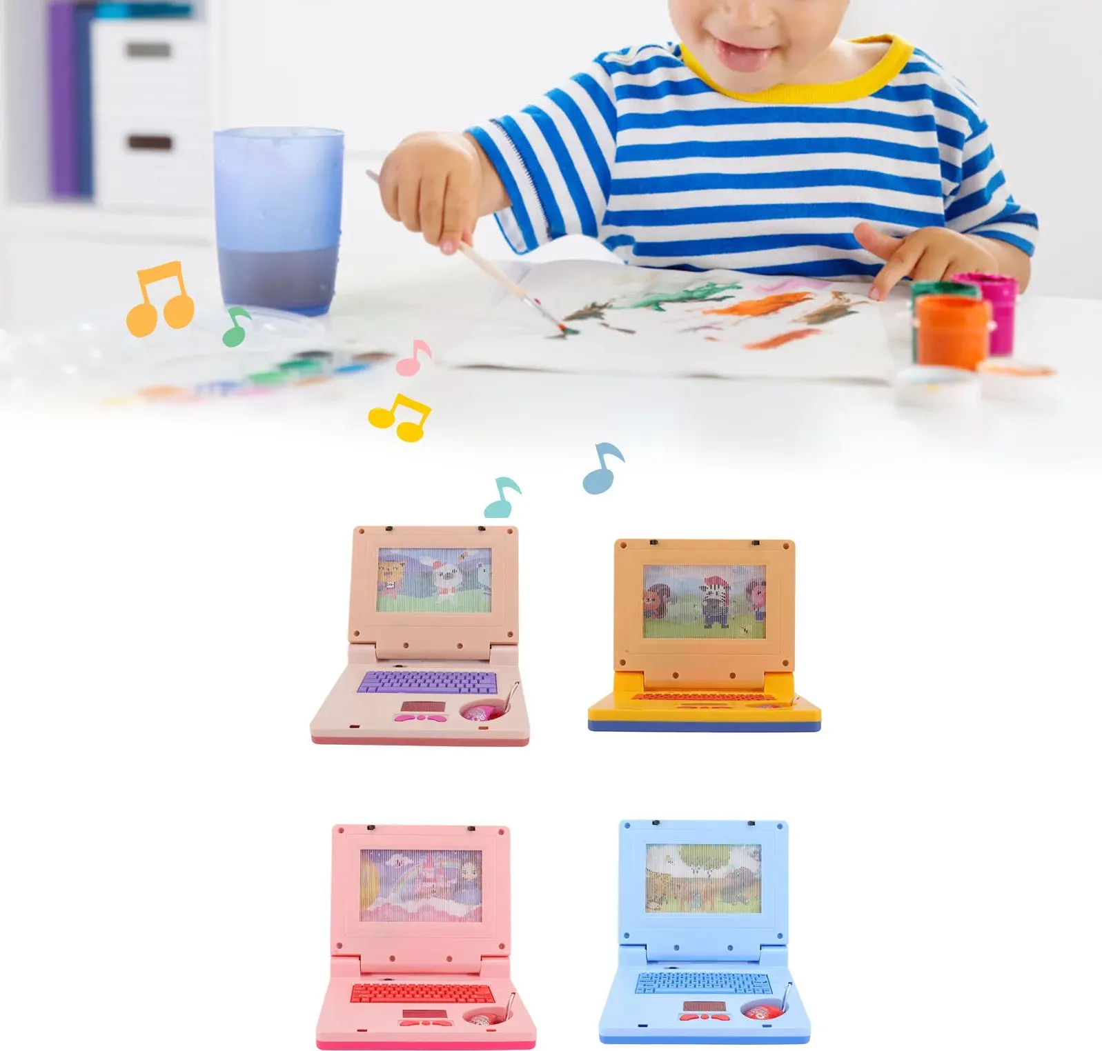 لاب توب تعليمي للأطفال، ألوان متعددة،HQ2236T