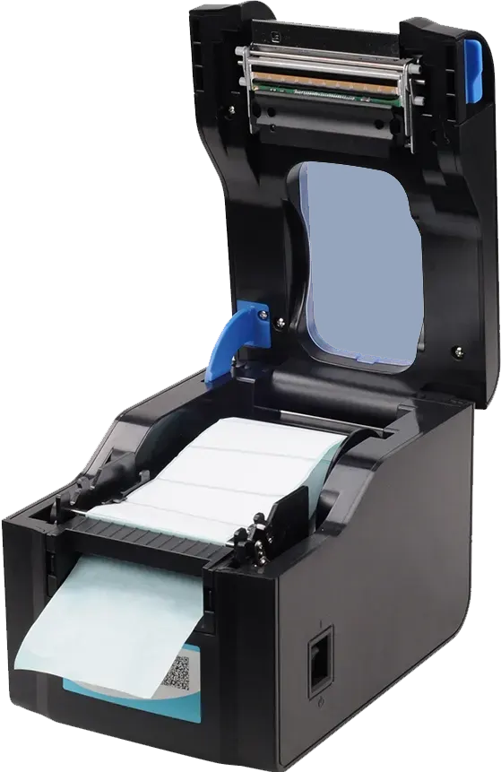 Thermal Xprinter Barcode & Receipt Printer, Serial RS232+USB, Black, XP-370B