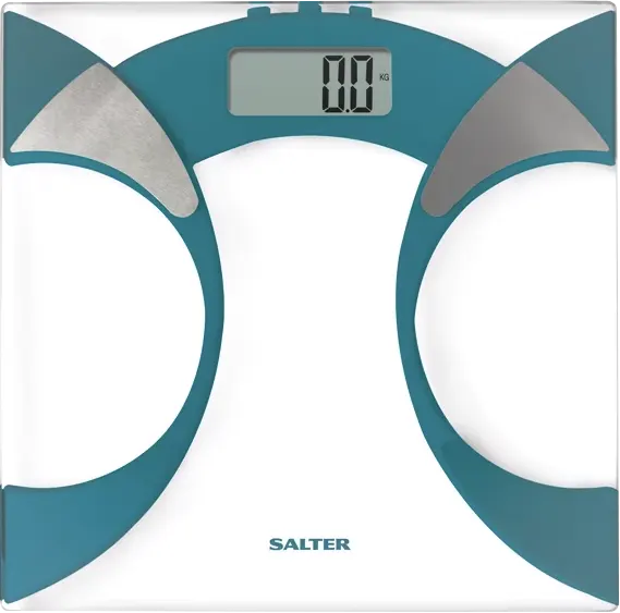 Salter Glass Bath Scale, 160 kg, Blue, TL3R-9141