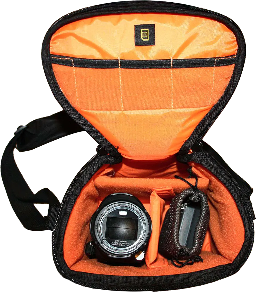Fancier Nylon Camera Bag, Black, WB-9037
