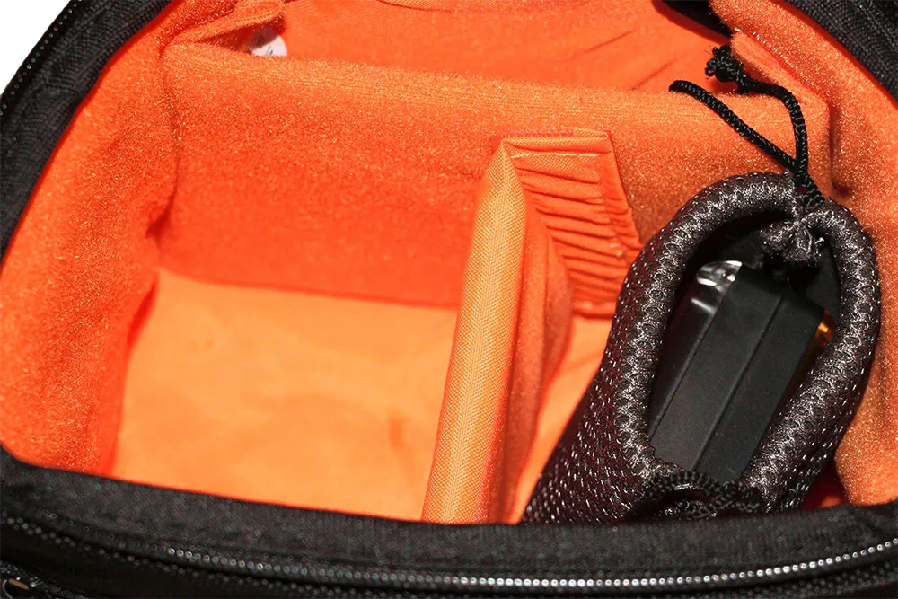 Fancier Nylon Camera Bag, Black, WB-9037