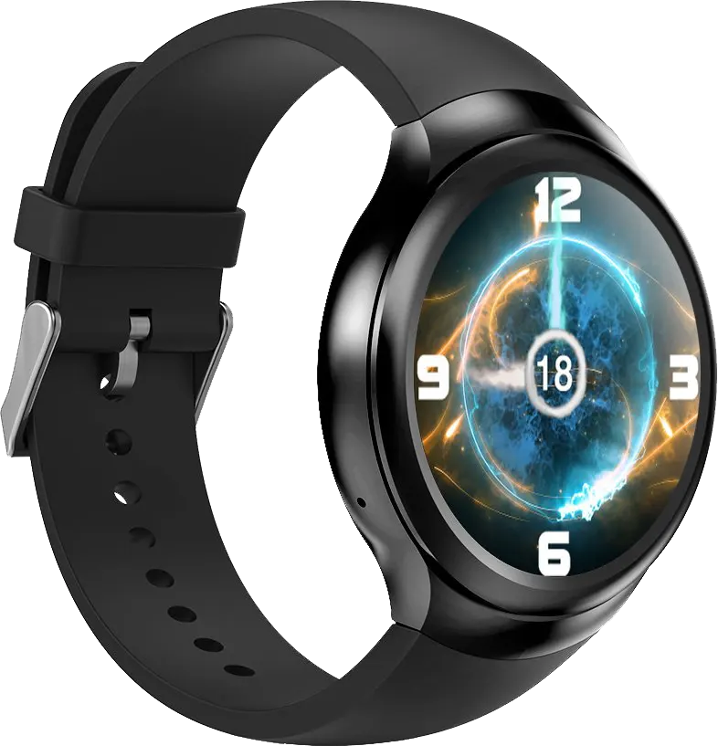 ساعة ليمفو LES2 الذكية، شاشة أوليد 1.39 بوصة تعمل باللمس، بطارية 450 مللي أمبير، بلوتوث، شبكة الجيل الثالث، أسود