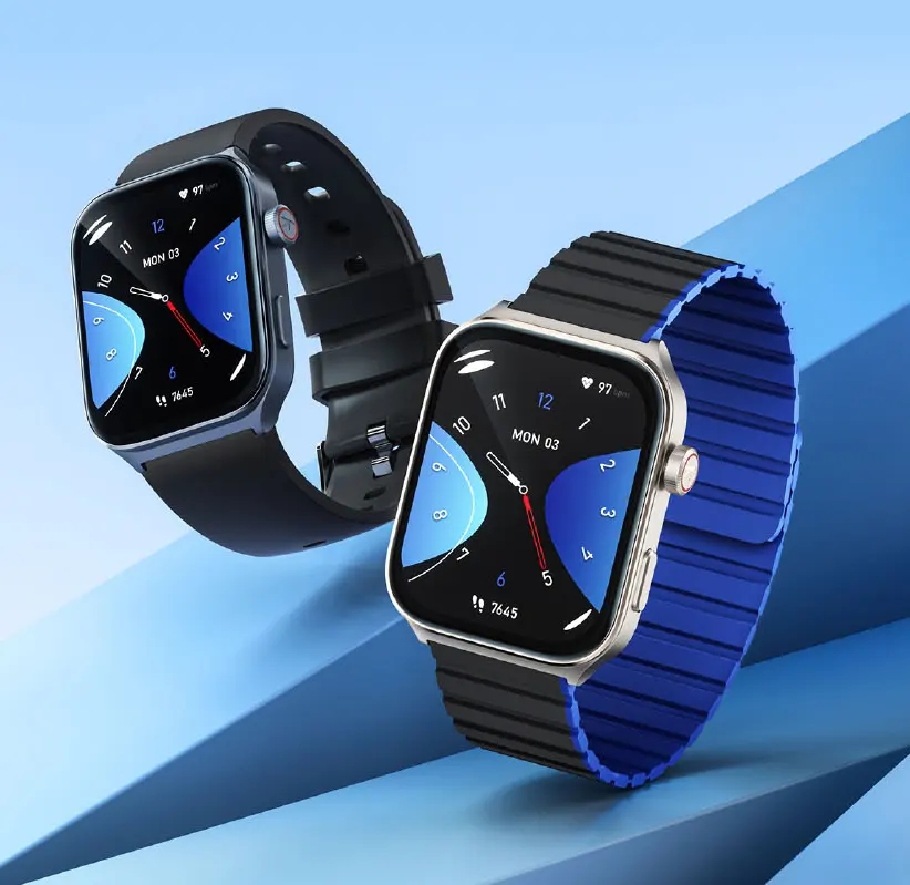 ساعة سمارت كيسليكت Ks2، شاشة اموليد 2.01 بوصة تعمل باللمس، بطارية 300 مللي أمبير، بلوتوث، أسود× رمادي