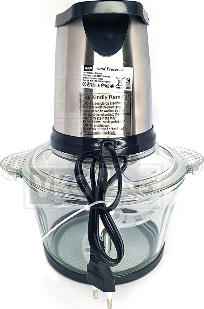 RAF Chopper, 800 Watt, 2 Liter, Silver, R.7009