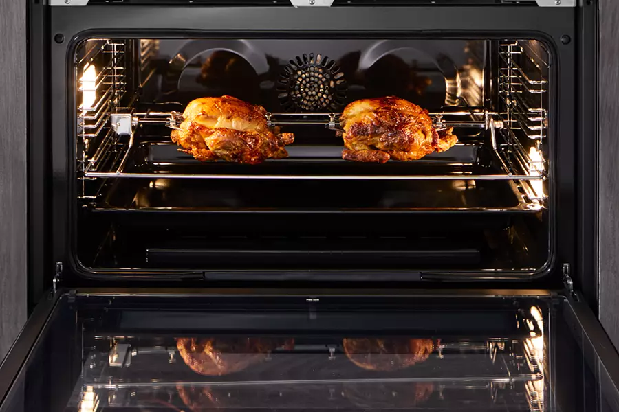 فرن إالبا بلت إن 90 سم، غاز، 106 لتر، شواية غاز، شاشة ديجيتال، أسود×فضي، ELIOG 90