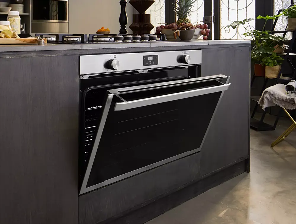 فرن إالبا بلت إن 90 سم، غاز، 106 لتر، شواية غاز، شاشة ديجيتال، أسود×فضي، ELIOG 90