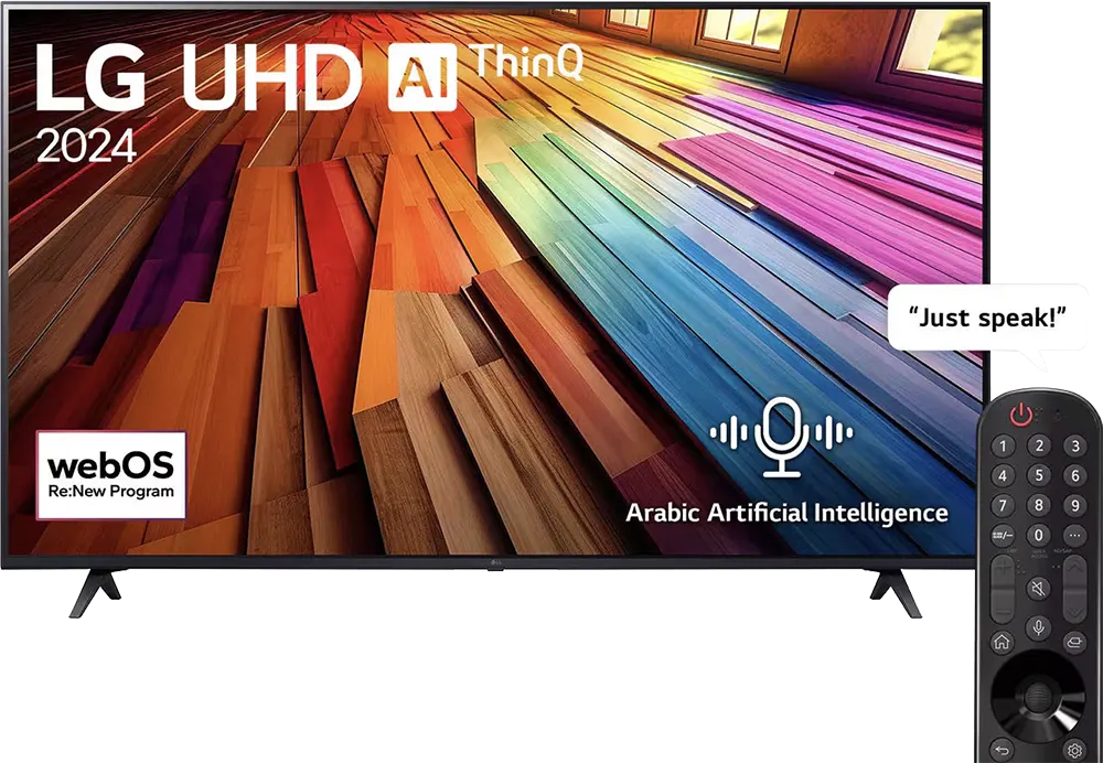 LG TV, 55 Inches, Smart, LED, Built-In Receiver, 4K UHD Resolution, Magic Remote, Model 55UT80006LA
