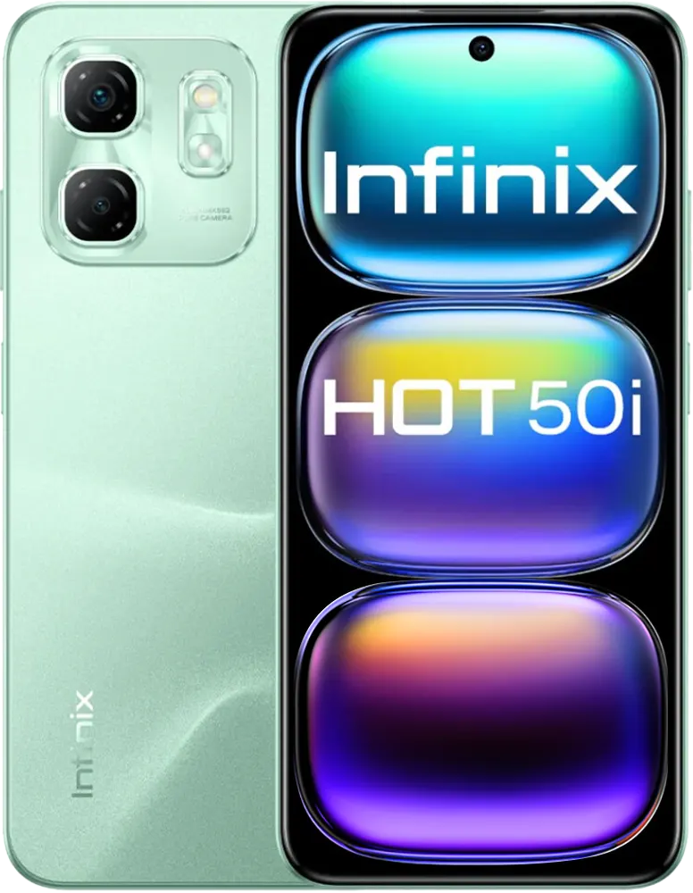 Infinix Hot 50i Dual SIM Mobile, 128GB Internal Memory, 6GB RAM, 4G LTE, Sage Green