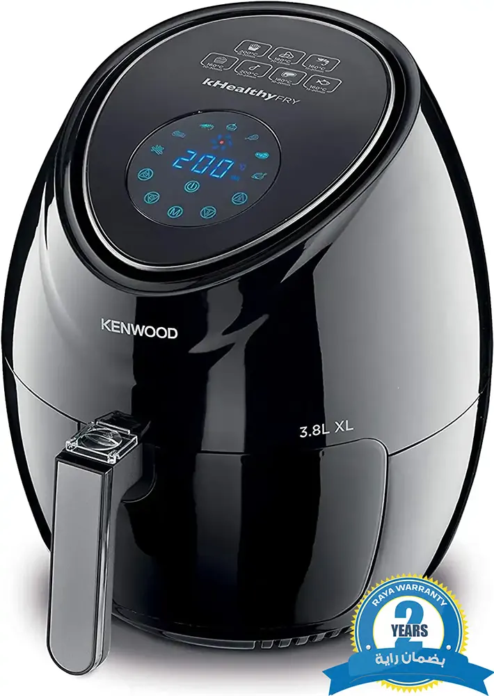 قلاية هوائية كينوود 1500 وات، 3.8 لتر، شاشة ديجيتال، أسود، HFP30، ضمان راية
