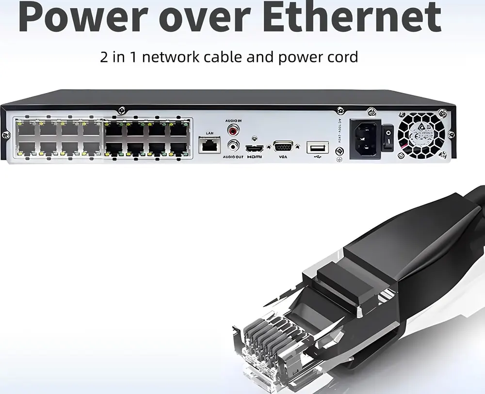 مسجل فيديو شبكي هيكفيجن ، 16 قنوات، منفذين USB، منفذين SATA، أسود، DS-7616NI-Q2-16P
