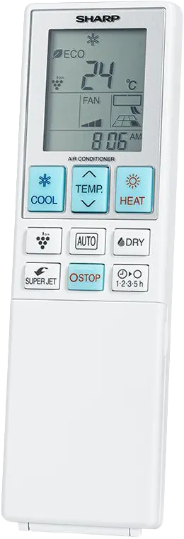 Sharp Split Air Conditioner, 3 HP, Hot & Cold, Plasma Caster, White, AY-AP24ZHE