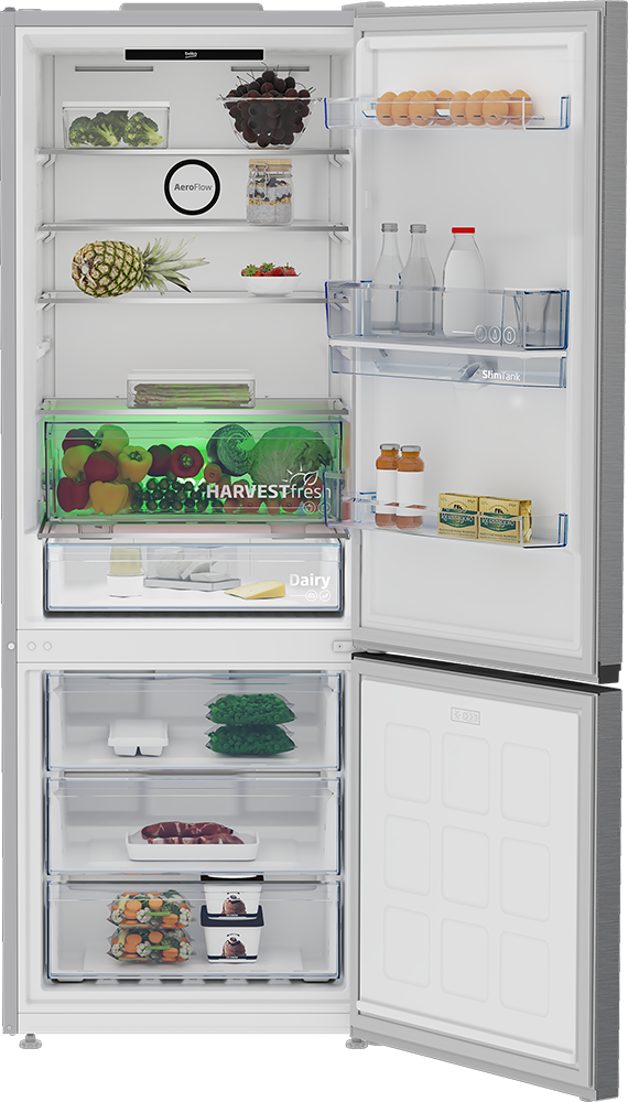 Beko Refrigerator B5RCNE565HXPE Combi No Frost 561L 2 Door Digital Display Inverter Water Dispenser - Silver