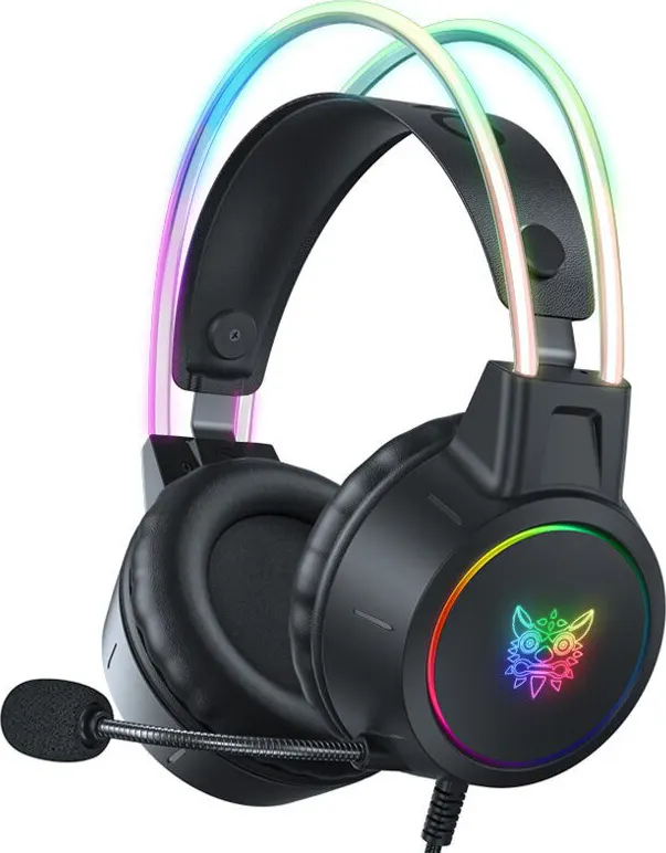 Onikuma X15 PRO Wired Gaming Headphone , RGB Lighting , Noise-Cancelling Mic , Multi-Color