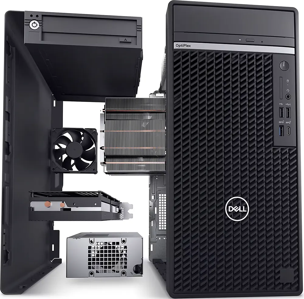 كمبيوتر مكتبي ديل اوبتيبليكس 7010MT انتل كور i5-13500 ، رامات 8 جيجابايت ، هارد 512 جيجابايت SSD ، كارت شاشة Intel مدمج ، اسود