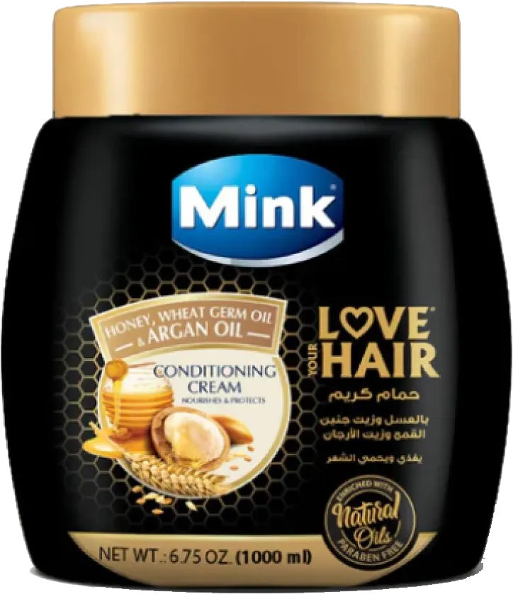 Mink Conditioning Cream With Honey, Wheat Germ Oil & Argan Oil, 1000 Ml