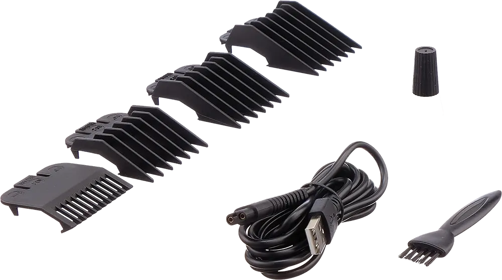 ماكينة حلاقة شعر VGR قابلة للشحن، شاشة رقمية،4 أمشاط، لون فضي-ذهبي، موديل V-652