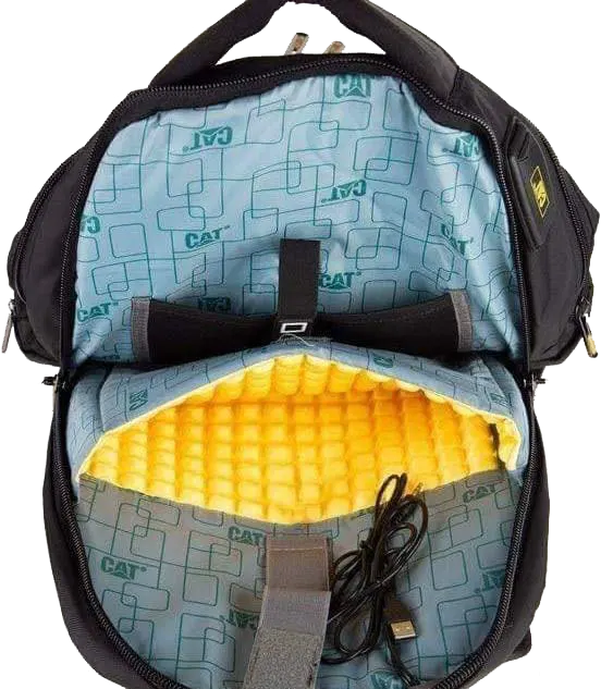 شنطة ظهر لاب توب كات مقاس 17 بوصة، مقاومة للماء، أسود، C-9026