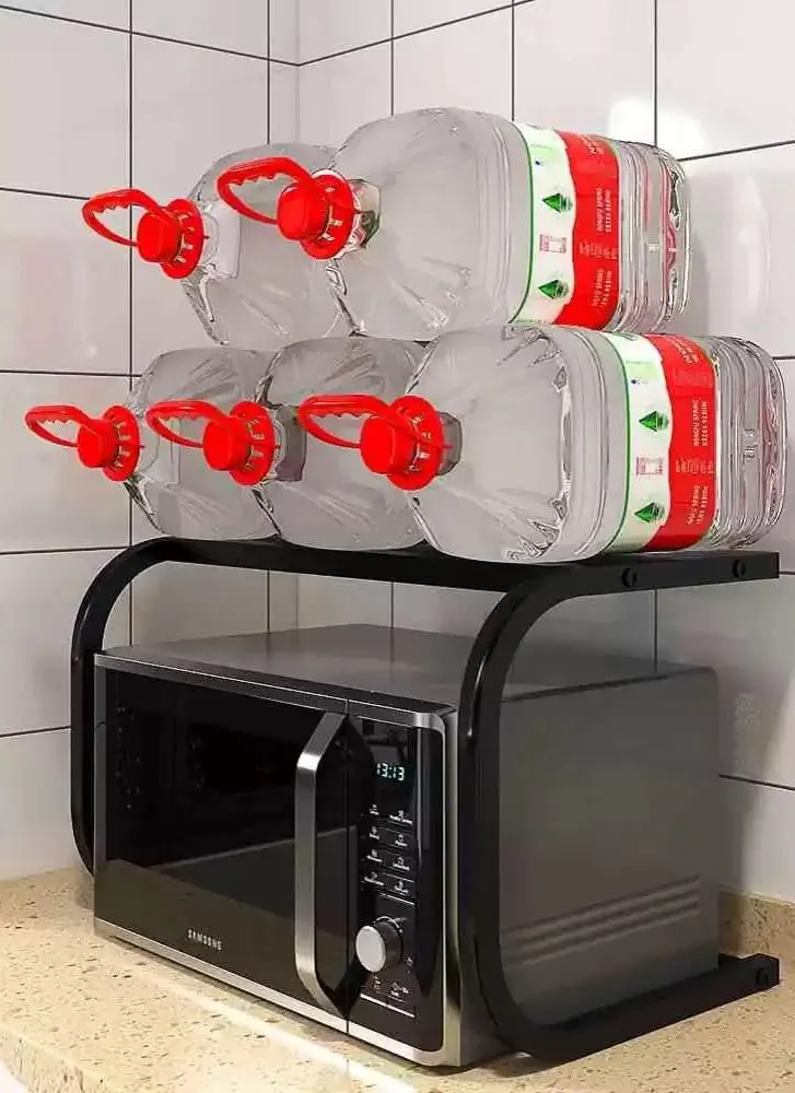 منظم ميكرويف معدني ، شكل حرف يو، لون أسود، موديل 1364