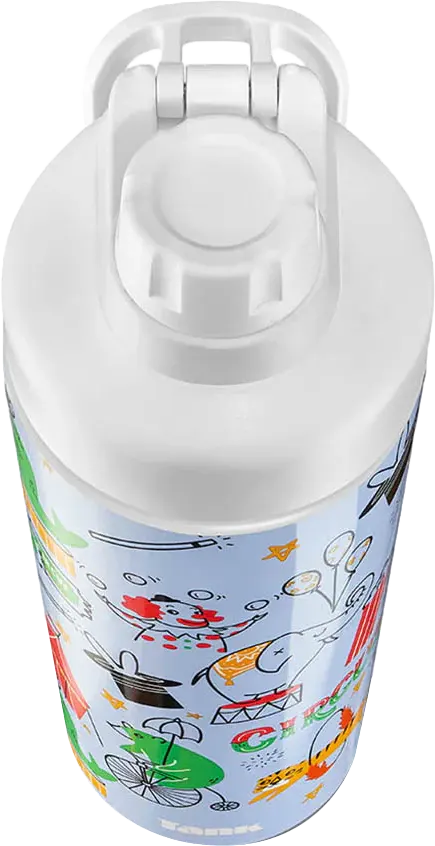 Tank Super Cool Graphics Water Bottle, 650ml, Blue color