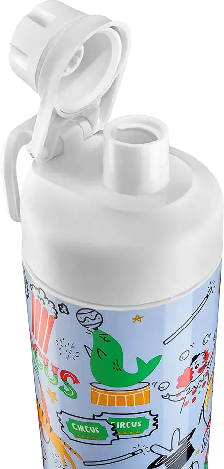 Tank Super Cool Graphics Water Bottle, 650ml, Blue color