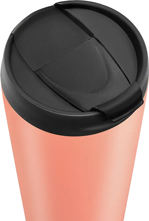 Tank Flip Cap Stainless Steel Thermal  Mug, 450ml, Orange