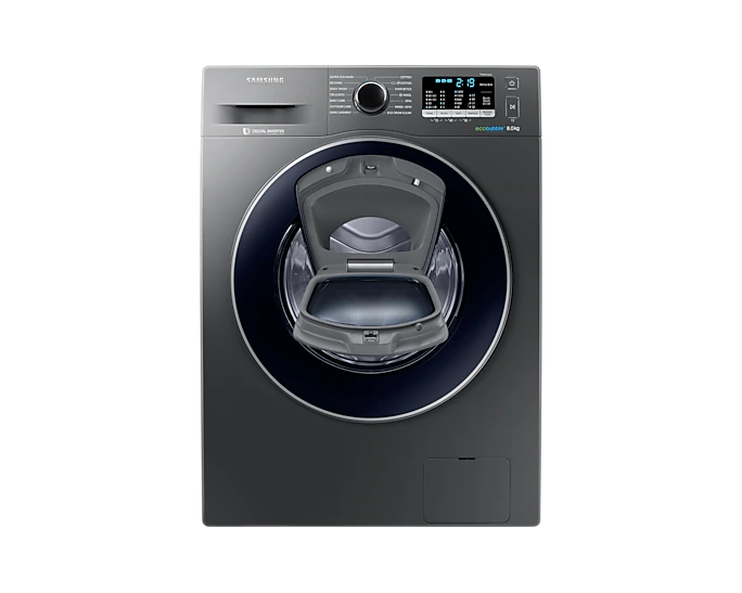غسالة ملابس فول اوتوماتيك سامسونج، تحميل أمامي، 8 كجم، فضي، WW80K5410UX1AS ADD WASH