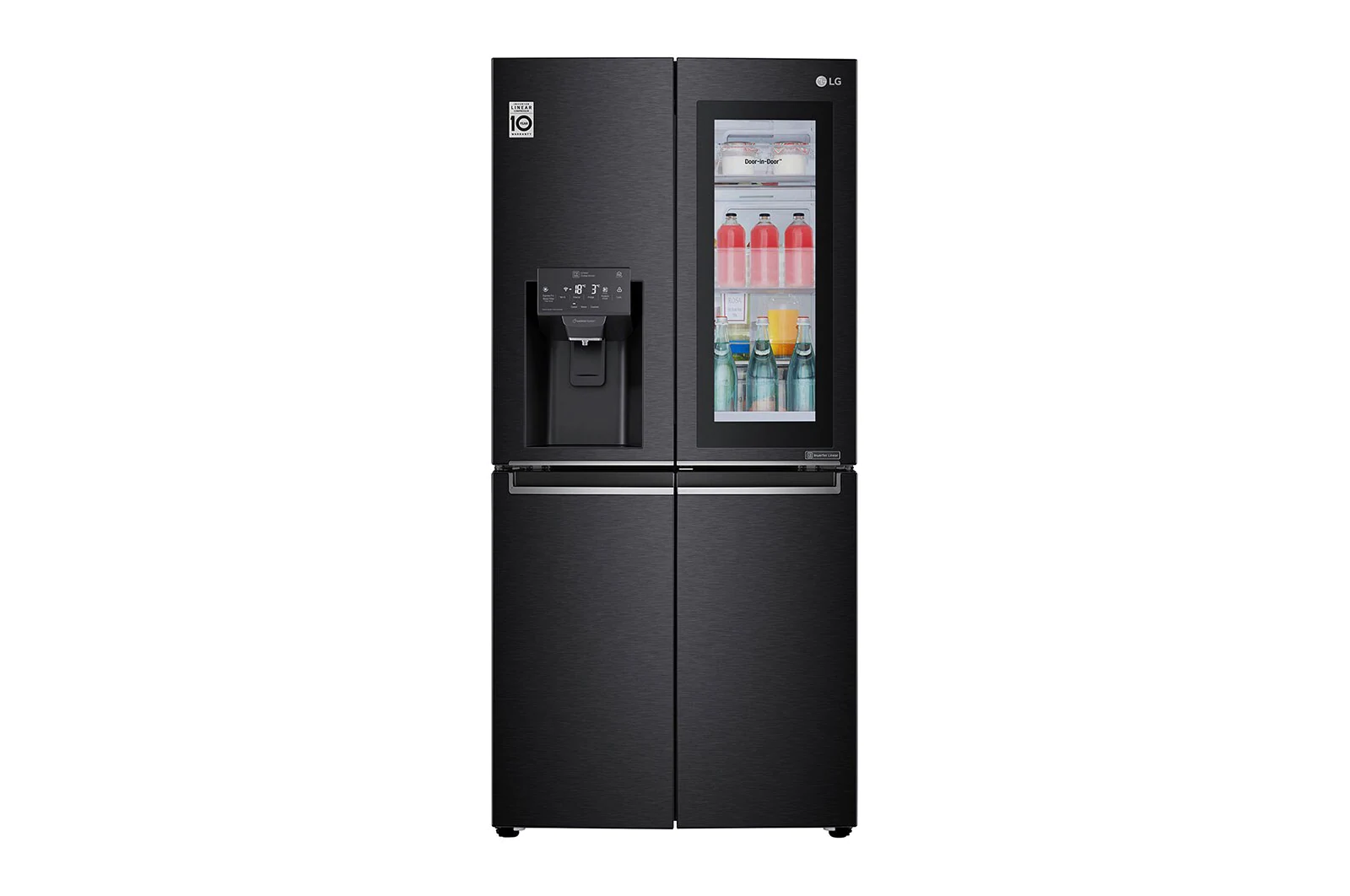 ثلاجة ال جي، نوفروست، 805 لتر، أنفرتر ،4 أبواب، أسود، GC-X22FTQKL