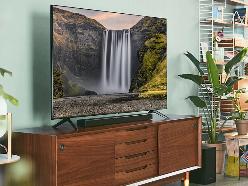 Samsung Sound Bar, Bluetooth, Authentic Sound, 200 Watt, Subwoofer, USB, Black HW-T450