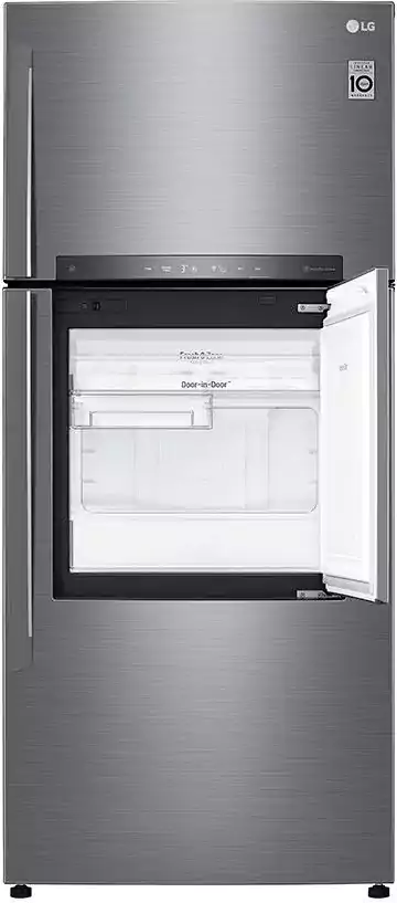 LG Refrigerator, No Frost, 512 Liter, Inverter, 2 Doors, Digital, Hygiene Fresh, DoorCooling+™, Silver, GN-A722HLHU