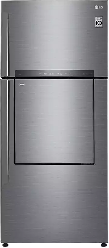 LG Refrigerator, No Frost, 512 Liter, Inverter, 2 Doors, Digital, Hygiene Fresh, DoorCooling+™, Silver, GN-A722HLHU