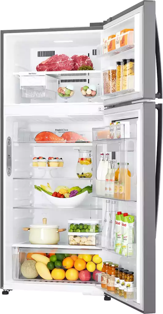 LG Refrigerator, No Frost, 512 Liter, Inverter, 2 Doors, Digital, Hygiene Fresh, DoorCooling+™, Silver, GN-A722HLHU