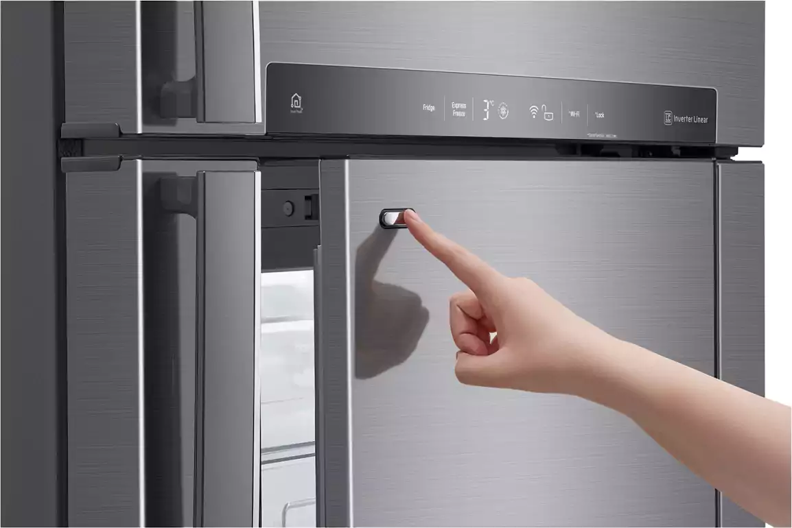 LG Refrigerator, No Frost, 512 Liter, Inverter, 2 Doors, Digital, Hygiene Fresh, DoorCooling+™, Silver, GN-A722HLHU