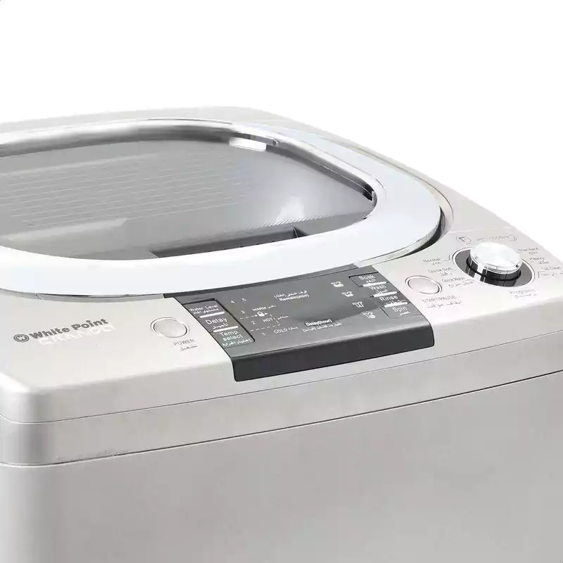 غسالة ملابس فوق اتوماتيك وايت بوينت، تحميل علوي، 13 كجم، ديجيتال، فضي، WPTL13DGSCM