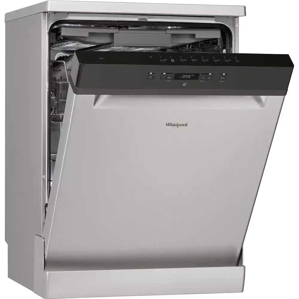 Whirlpool Dishwasher 14 Place Settings, 60 cm, 8 Programs, Digital Display, Silver, WFO 3T123 PF X