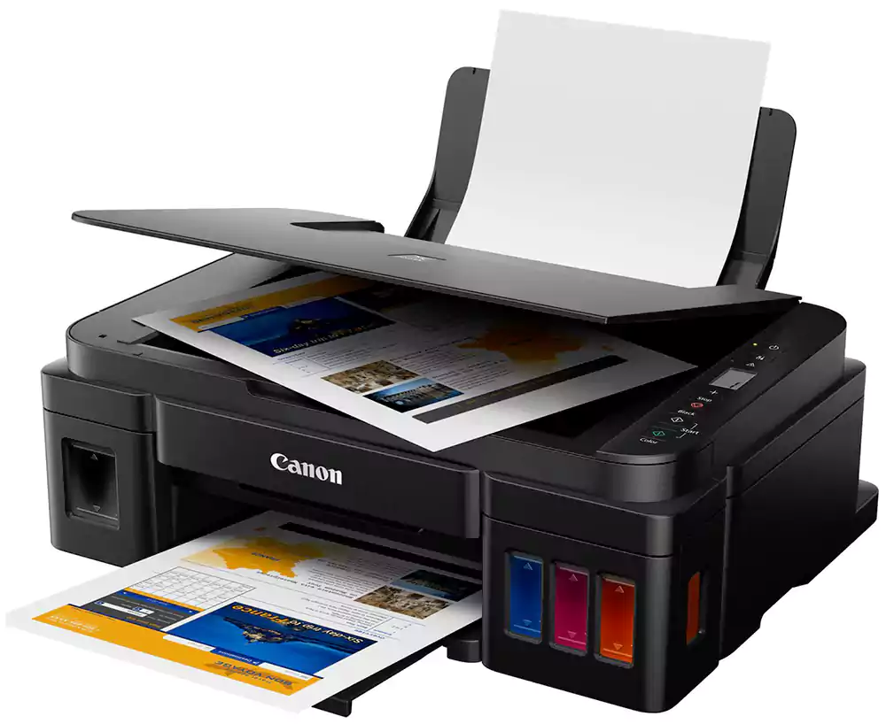 طابعة حبر كانون بيكسما G2411، (طباعة - نسخ - مسح ضوئي)، اسود