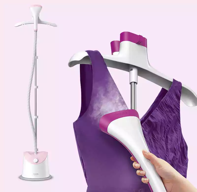 Philips Stand Steam Iron , 1800 W , 1400 ml , White x Pink , GC484-48