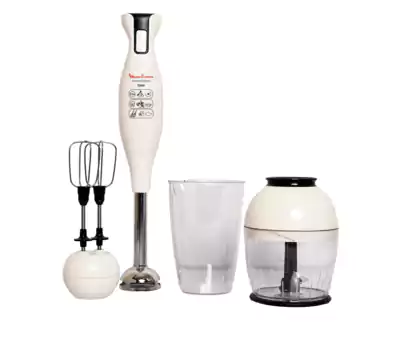 هاند بليندر مولينيكس، 700 وات، كوب 900 مللي، مزود بمضرب بيض وكبة، أبيض DD114BEG