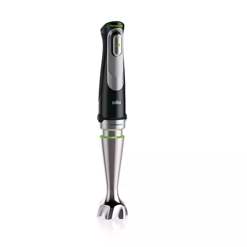 Braun MultiQuick 9 Hand Blender, 1000 Watt, 600 ml Beaker, With Chopper 350 ml & whisker, Black MQ9047X