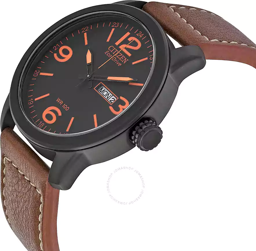 Citizen Watch for Men, Analog, Leather Strap, Brown, BM8475-26E